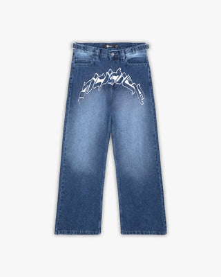 OUTLINED MIRAGE DENIM DARK BLUE / WHITE