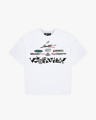 RACING LOGOS TEE WHITE