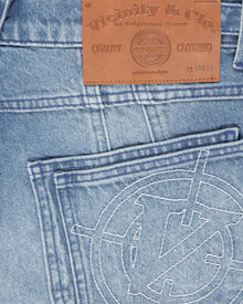 V-LOGO LIGHT BLUE JORTS