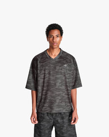 MESH JERSEY DOTTED CAMO BLACK