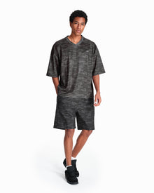 MESH JERSEY DOTTED CAMO BLACK
