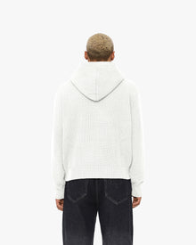 V-LOGO KNIT ZIP HOODIE WHITE