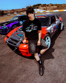 RACING LOGOS TEE BLACK