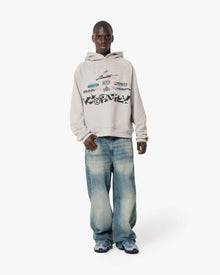 RACING LOGOS HOODIE GREY