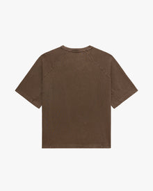 ACID WASHED TEE BROWN