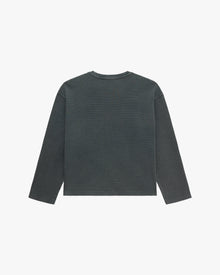 ACID WASHED WAFFLE LONGSLEEVE DARK GREY