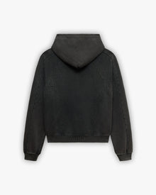 ACID WASHED HOODIE DARK GREY