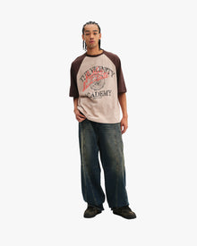 BICOLOR PUBLIC INSTITUTE TEE BROWN/CREAM