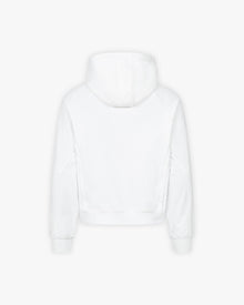 INSIDE OUT ZIP HOODIE WHITE