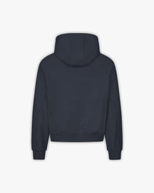 INSIDE OUT ZIP HOODIE NAVY