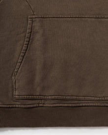 ACID WASHED HOODIE BROWN