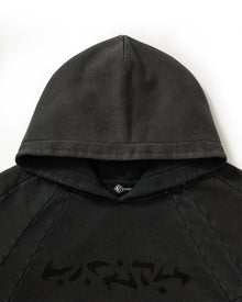ACID WASHED HOODIE DARK GREY