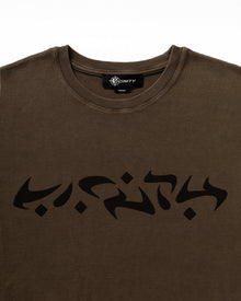 ACID WASHED WAFFLE LONGSLEEVE BROWN