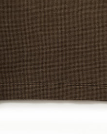 ACID WASHED WAFFLE LONGSLEEVE BROWN