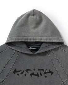 ACID WASHED HOODIE LIGHT GREY