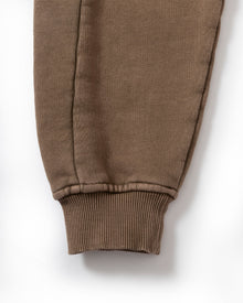 ACID WASHED HOODIE BROWN
