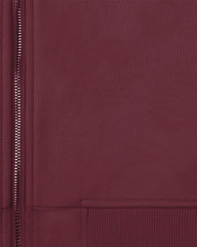 INSIDE OUT ZIP HOODIE WINE RED