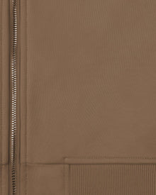 INSIDE OUT ZIP HOODIE CHOCOLATE BROWN