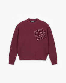 V-LOGO KNITWEAR DARK CHERRY