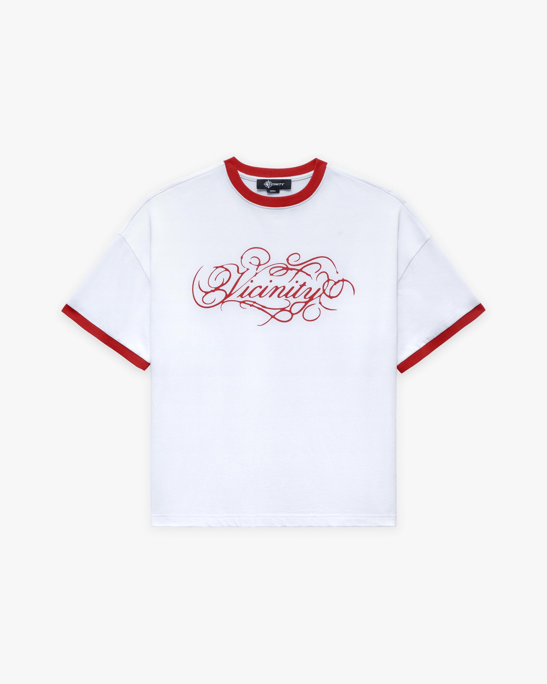 SIGNATURE TEE WHITE/RED