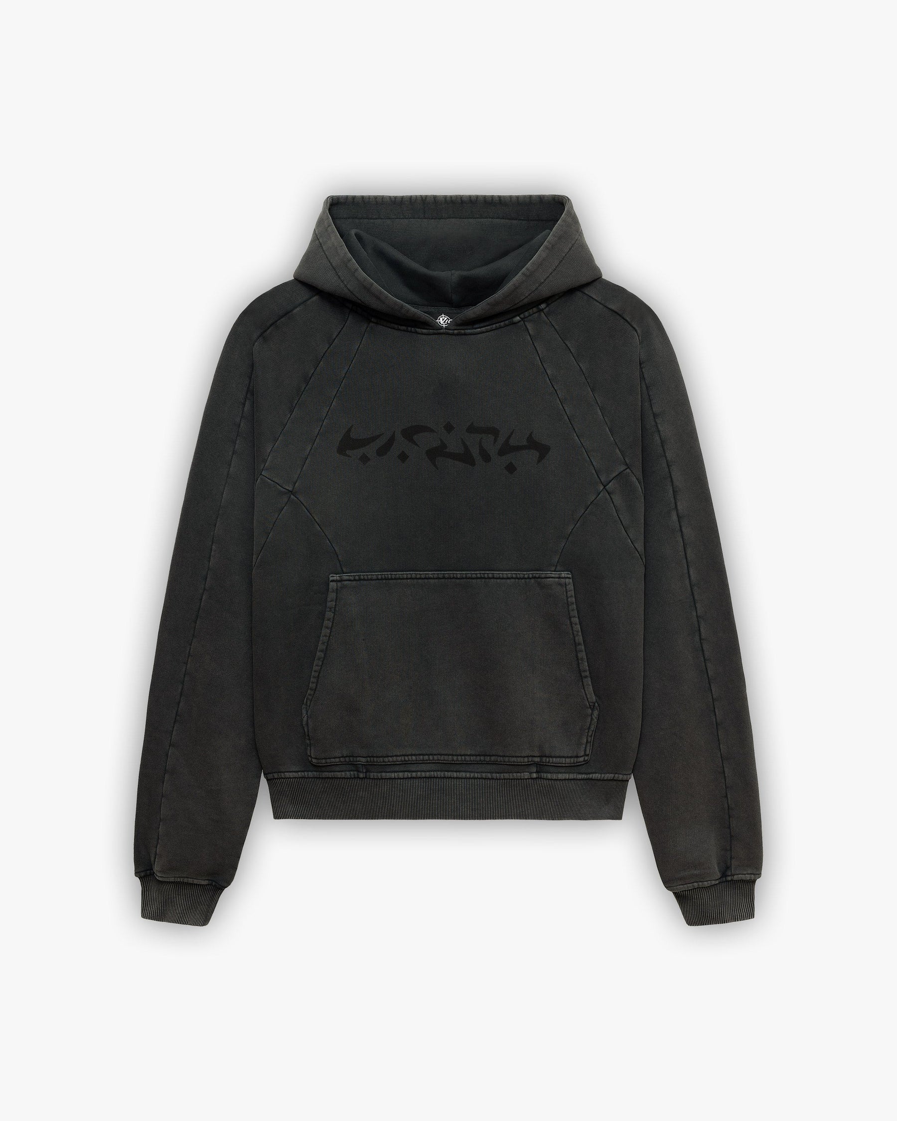 ACID WASHED HOODIE DARK GREY