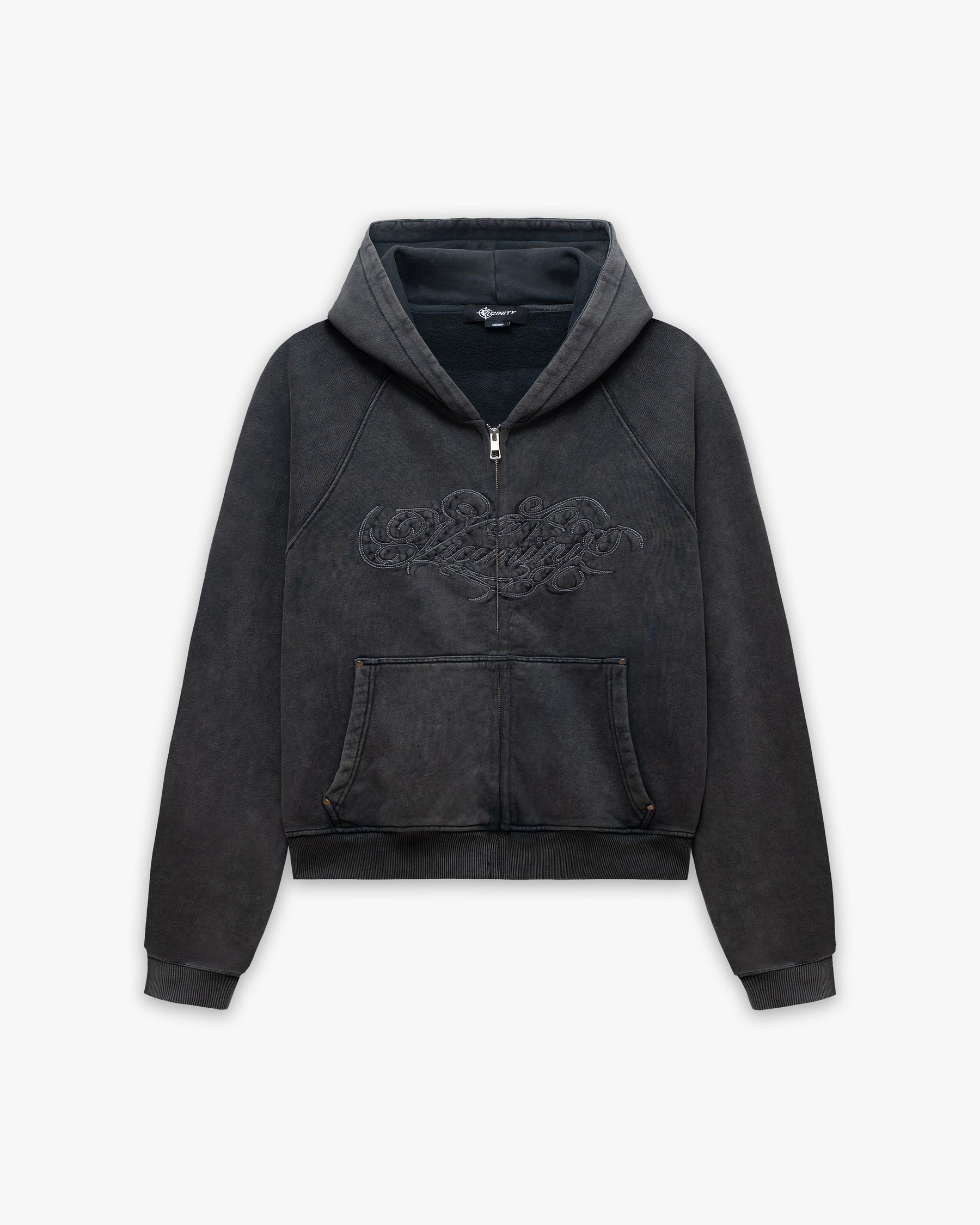 SIGNATURE ZIP HOODIE VINTAGE BLACK
