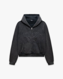 SIGNATURE ZIP HOODIE VINTAGE BLACK
