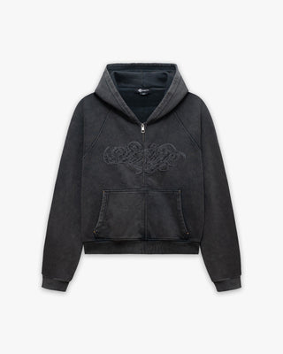 SIGNATURE ZIP HOODIE VINTAGE BLACK