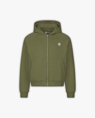 INSIDE OUT ZIP HOODIE KHAKI