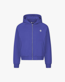 INSIDE OUT ZIP HOODIE OCEAN BLUE