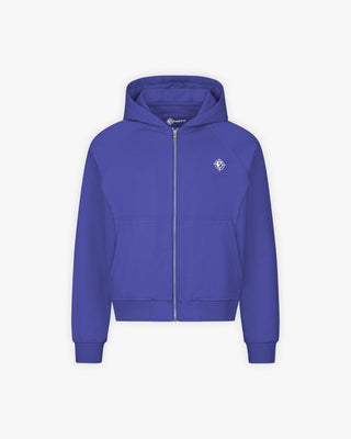 INSIDE OUT ZIP HOODIE OCEAN BLUE