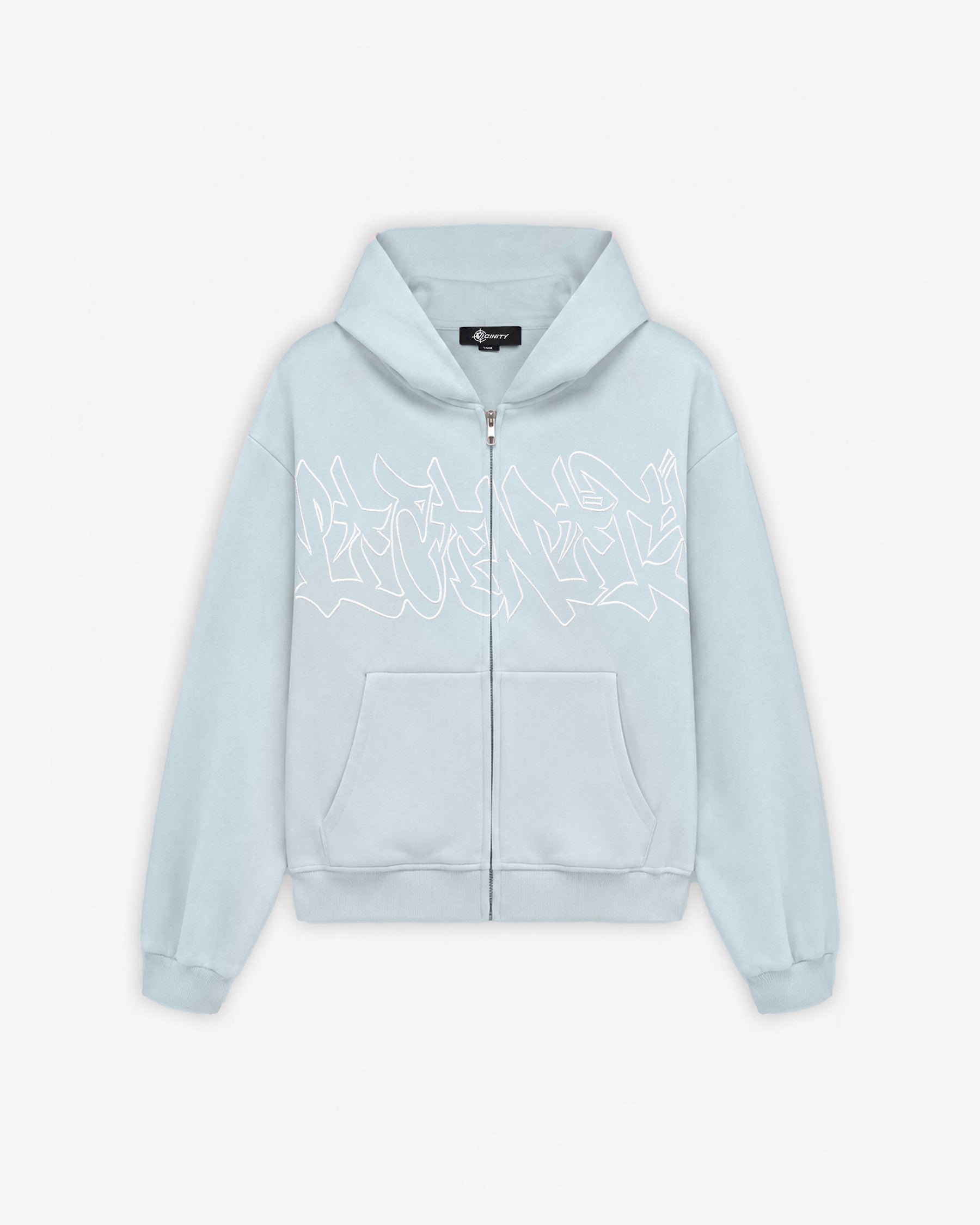 GRAFFITI ZIP-HOODIE SKY BLUE