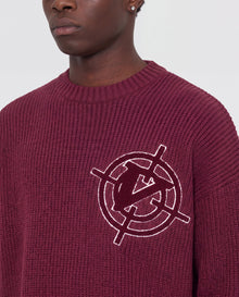 V-LOGO KNITWEAR DARK CHERRY