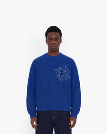 V-LOGO KNITWEAR ROYAL BLUE
