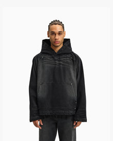 WILD SOUTH DENIM HOODIE COAL