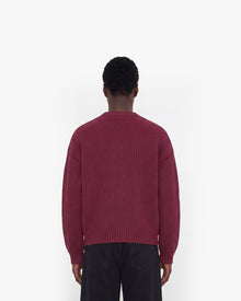 V-LOGO KNITWEAR DARK CHERRY