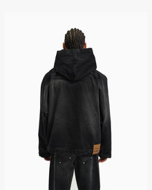 WILD SOUTH DENIM HOODIE COAL