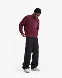 V-LOGO KNITWEAR DARK CHERRY