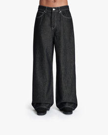 VOLUME DENIM RAW BLACK