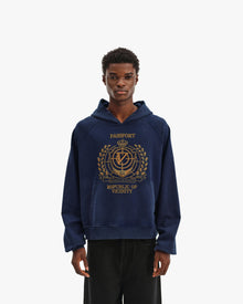 PASSPORT HOODIE WASHED BLUE