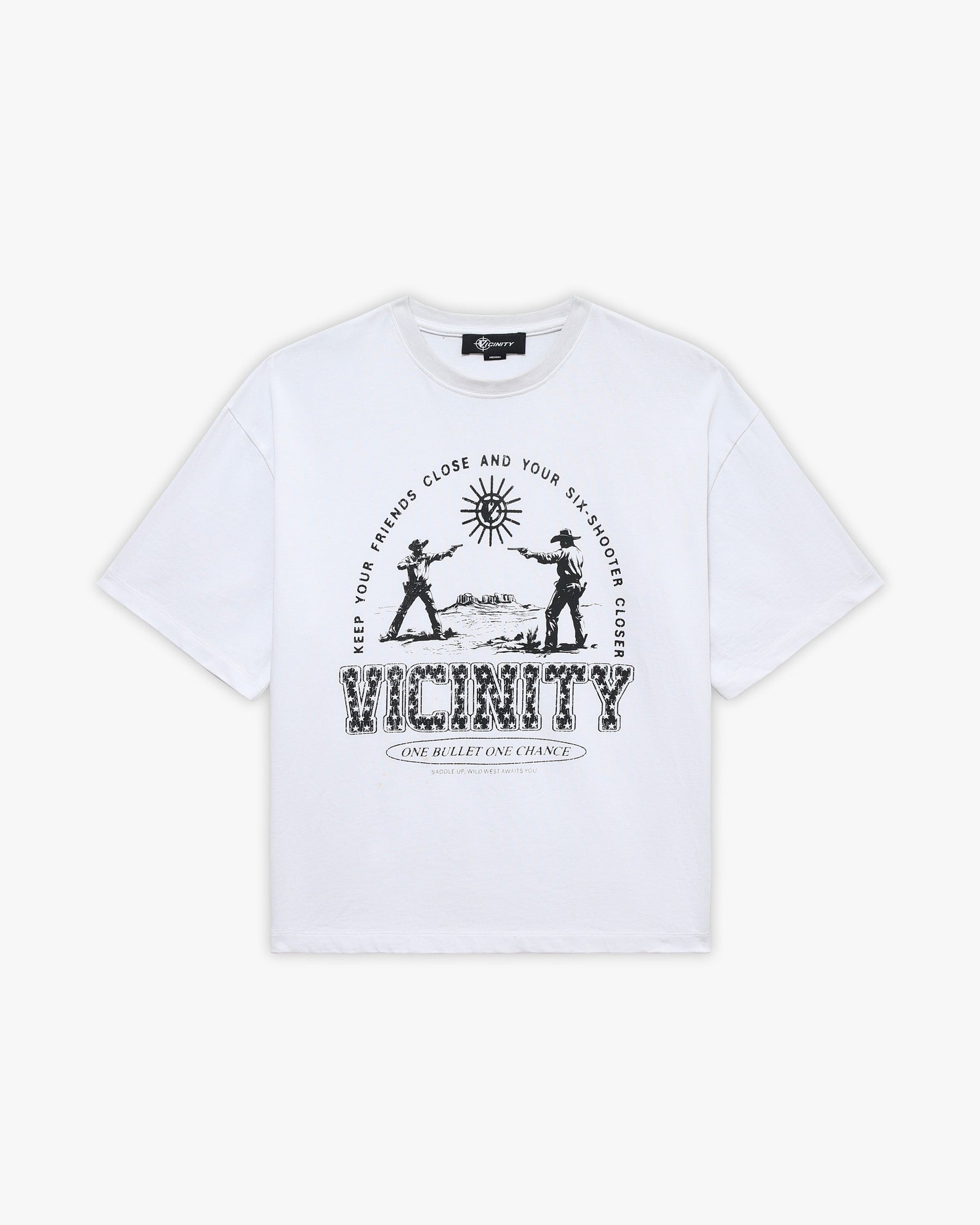 SIX SHOOTER DUEL TEE WHITE
