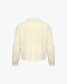 FAUX MINK POLO SWEATER CREAM