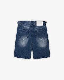 BLUE WASHED DENIM JORTS