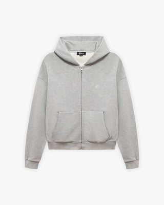 SOFTS ZIP-HOODIE GREY MELANGE