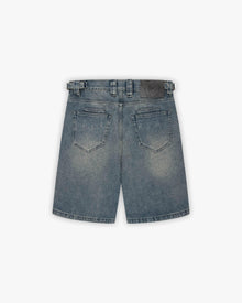 YELLOW TINTED DENIM JORTS