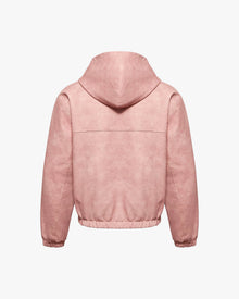 SCRIPT LOGO LEATHER JACKET VINTAGE PINK
