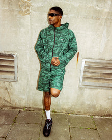 TRACK SHORTS DOTTED CAMO GREEN