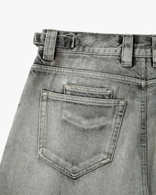 IVORY DENIM JORTS