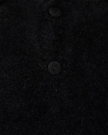 FAUX MINK POLO SWEATER BLACK