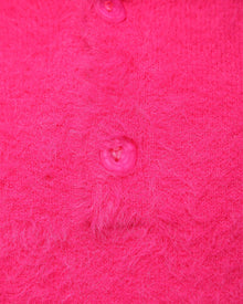 FAUX MINK POLO SWEATER FLAMINGO
